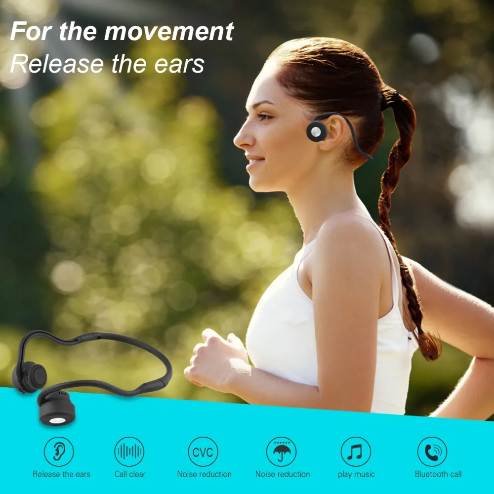 Bone Conduction Bluetooth Wireless headphones hearing aids Portable Sports headset mini Amplifier hearing aid for TV the elderly