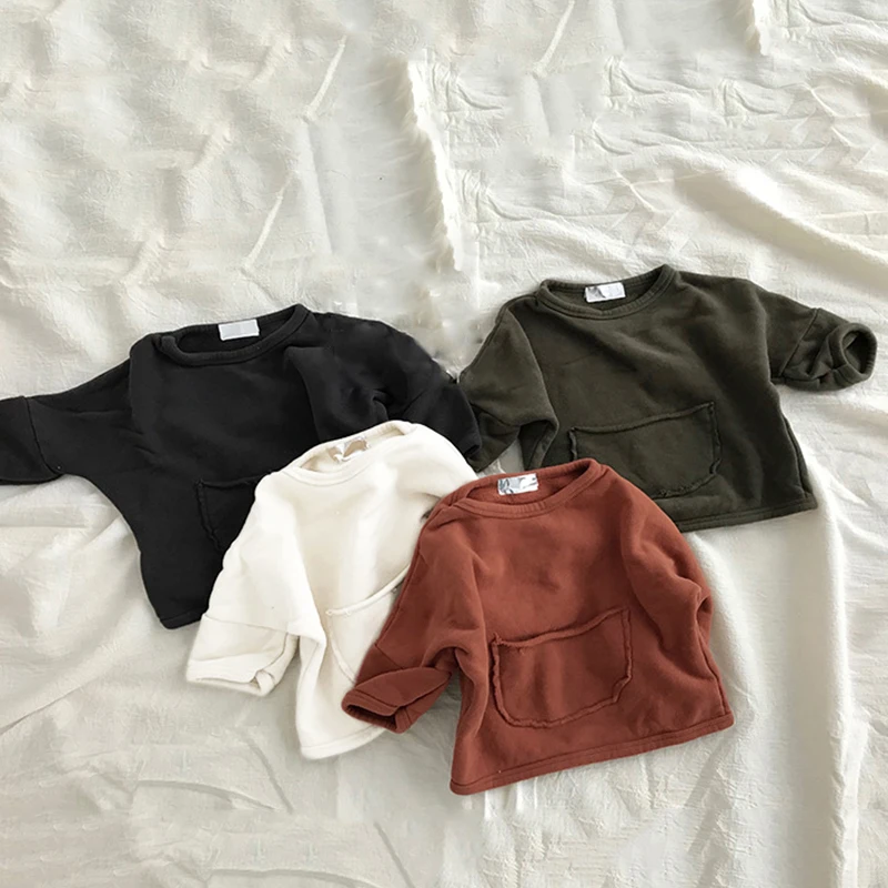 

2019 Autumn and Winter New Baby Girls Sweatshirt Fashion Large Pockets Girls Sweatshirt Casual Kids Sweatshirt for Girls, #8274