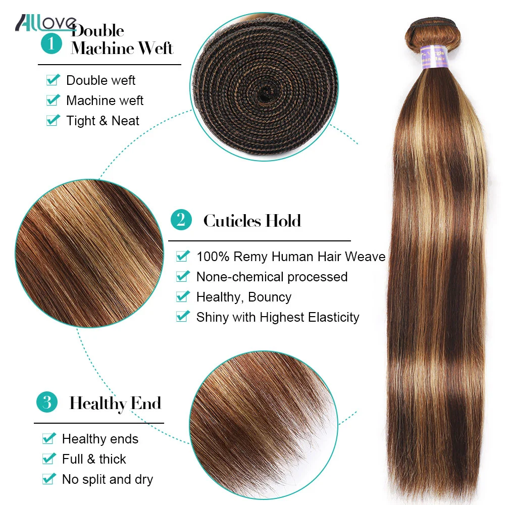 Highlight Bone Straight Hair Bundles With Closure Brazilian Remy Human Hair 4/27 Ombre Honey Blonde 3/4 Bundles With Closures,human hair extensions,human hair closure,human hair lace product,human hair frontal