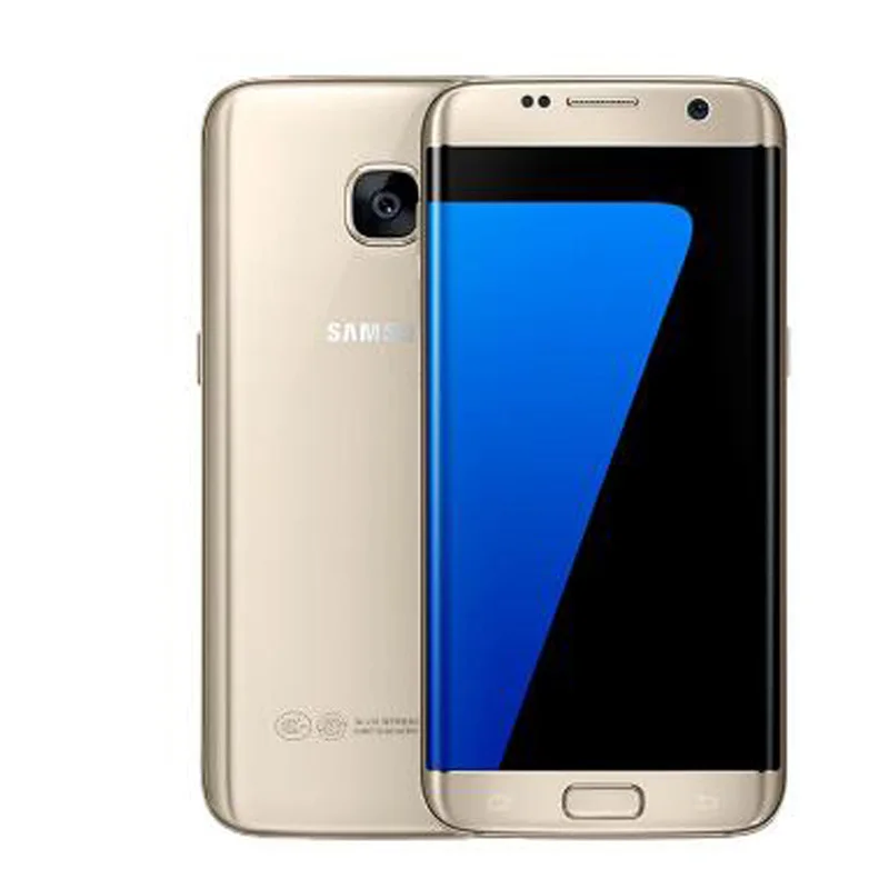 Galaxy S7 Edge, samsung, 4 Гб ОЗУ, 32 Гб ПЗУ, 5,5 дюймов, LTE, мобильный телефон, 12,0 МП, Android, четырехъядерный, разблокированный, сотовый телефон - Цвет: Gold