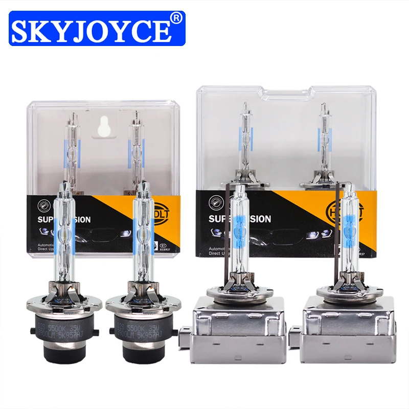 SKYJOYCE 2PCS 12V 35W Xenon D1S HID Headlamp Bulbs Metal Claw 55W D2S 5500K High Bright D3S D4S Xenon Standard Car Light Source (2)