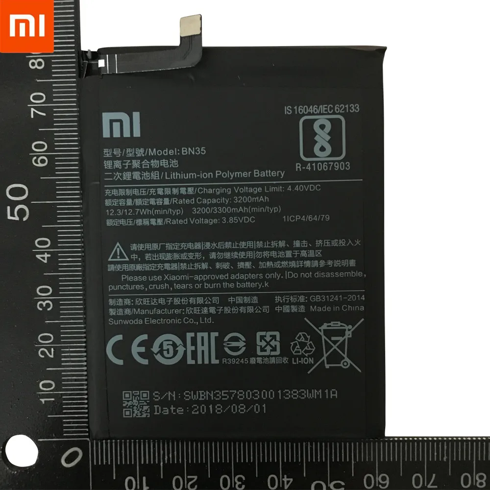 Аккумулятор для телефона Xiao mi BN35 для Xiao mi Red mi 5 5,", сменный аккумулятор 3200 мАч, аккумуляторы для телефонов высокой емкости+ Инструменты