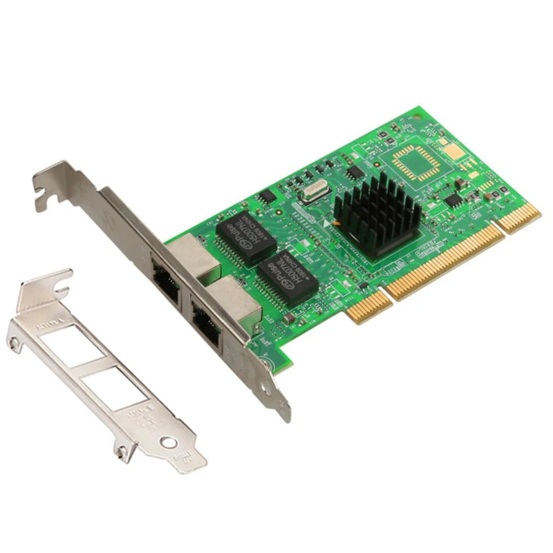 Высокое качество 1000 Мбит/с Gigabit Ethernet 10/100/1000 м двойной RJ-45 PCI Express PCI-E сетевая карта беспроводной локальной сети адаптер конвертер Intel 82546
