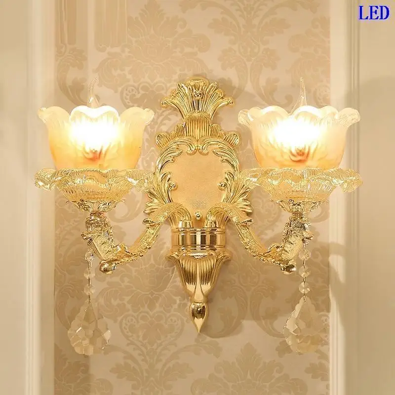 Wandlampe деко росписи Винтаж лампа Aplique Luz для дома кристалл Lampara де сравнению интерьер стены спальня свет