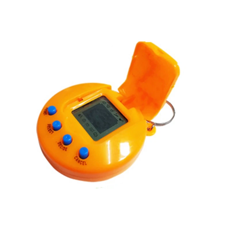1 шт. Мини Электронные Домашние животные ЖК-виртуальная Цифровая ручная электронная игровая машина с брелком 90S ностальгические пиксели игрушки для домашних животных - Цвет: Цвет: желтый