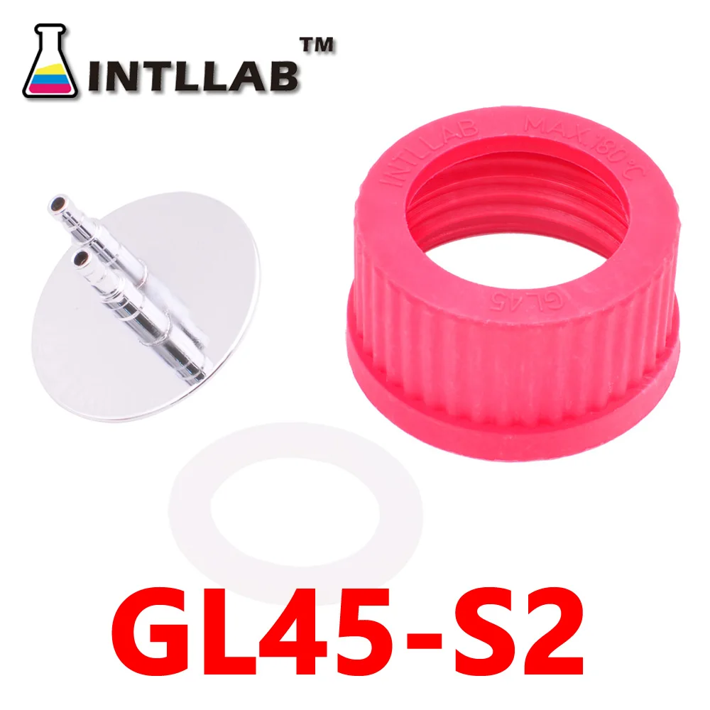 [INTLLAB] Красный полибутилен терефталат высокой температуры GL45 Открытый Топ медиа пробки с резьбой для бутылок - Цвет: GL45-S2