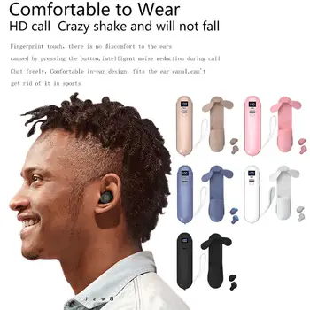 

F7 TWS Bluetooth Headset Wireless Earphones Bluetooth Headset With Handheld Fan Charging 9D Surround Stereo For Indoors Outdoors