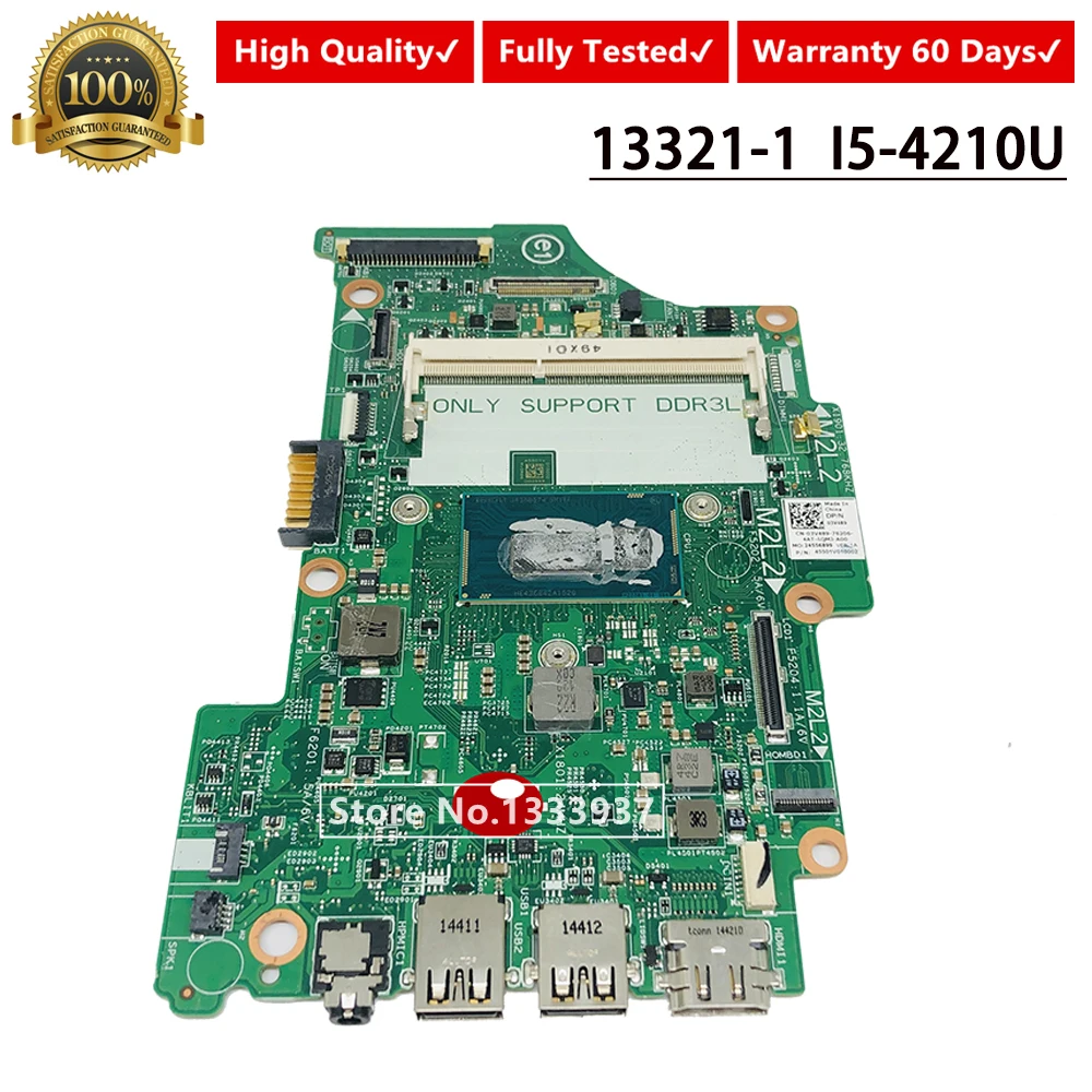 CN-03V489 03V489 3V489 для Dell Inspiron 11 7347 7348 3148 Материнская плата ноутбука I5-4210U 13321-1 кнопка