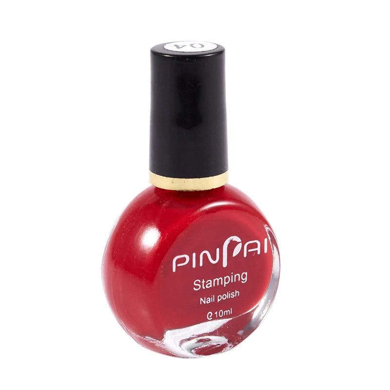 Pinpai 2 шт. шаблон для дизайна ногтей штамп штамповка живопись лак специальный лак дизайн маникюра, 1 шт. розовый № 6 и 1 шт. Красный № 4
