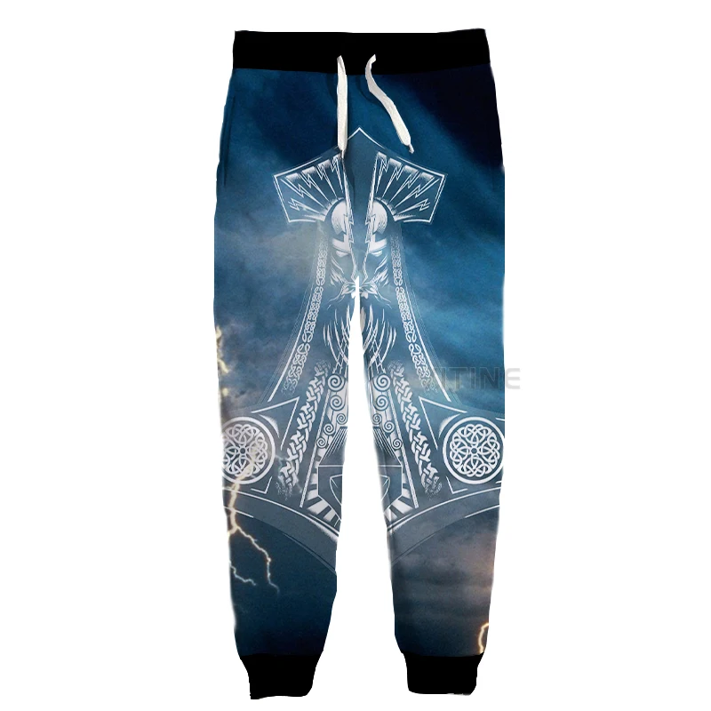New Fashion Graphic Spring Autumn Winter Hip Hop Casual Brand 3D Print Viking Pants Polyester v22 mens running pants
