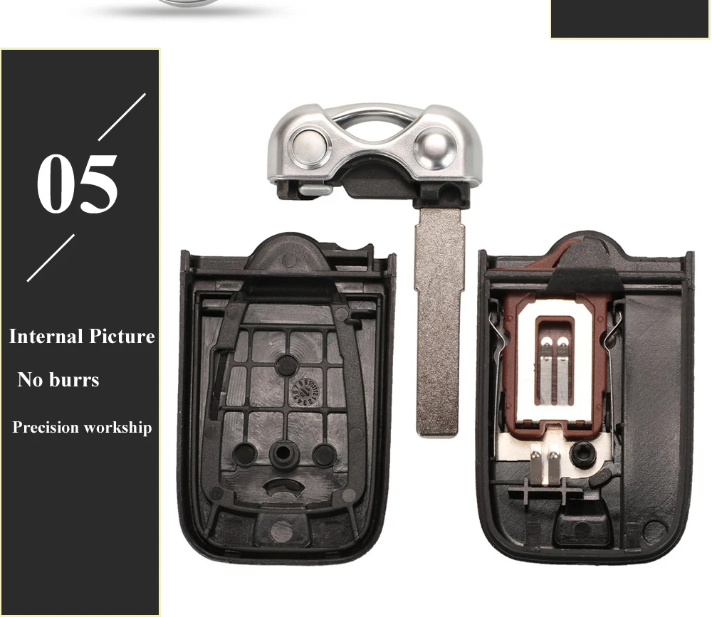 Keyforkess Sostituzione Chiave Shell per Alfa Romeo 159 156 Giulietta Brera Spider GT Smart Remote Key Card 3 Button Uncut lama - Hd97008f70c8f4839ada1e6d4c91921582