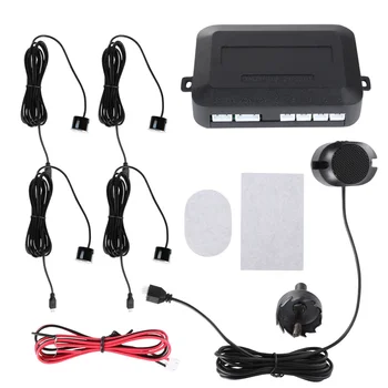 

1 Set Car Parking Sensors 4 Sensors Auto Reverse Reversing Rear Assistance Backup Park Warner Automobile Accessories (White)