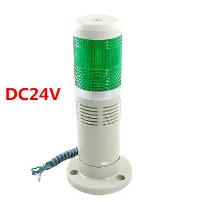 DC24V зуммер зеленый сигнальный светильник башня промышленПредупреждение льная лампа сигнальный аппарат