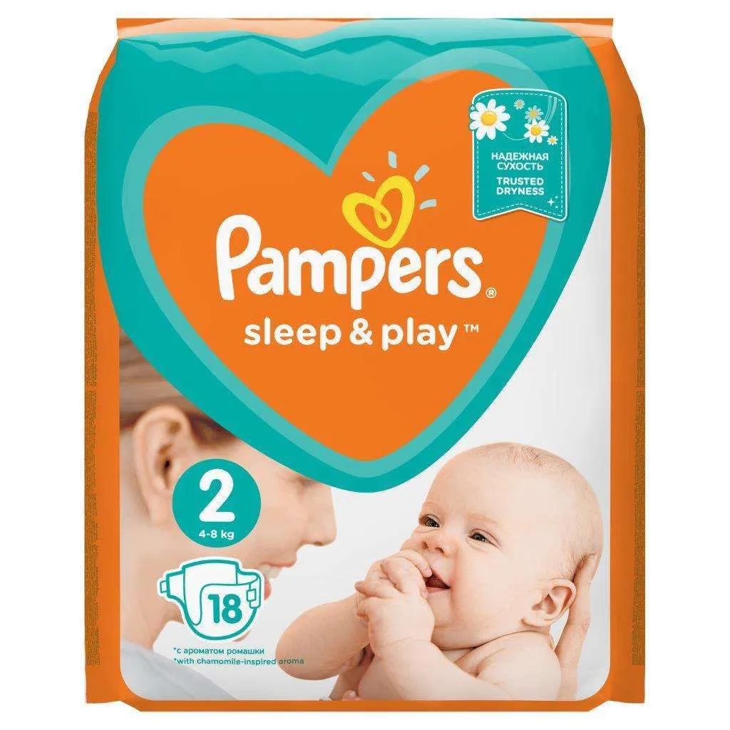 Подгузники Pampers Sleep&Play 2(3-6 кг) 18 шт