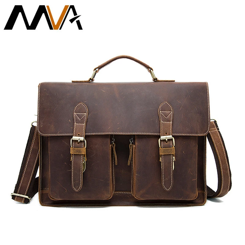 

MVA Men's Leather Bag Men's Briefcase Office Bags for Men Bag Man's Genuine Leather Laptop Bags Male Tote Briefcase Handbag