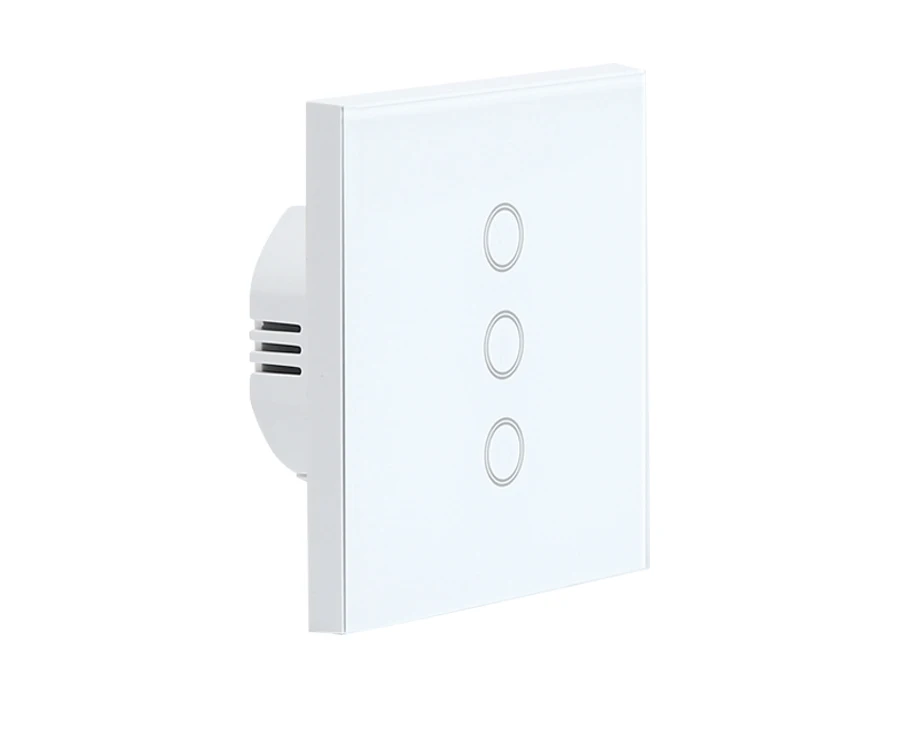 Min Smart Life Tuya WiFi смарт-переключатель для занавесок 3 Банды сенсорный 10 А британская вилка приложение пульт дистанционного управления работает с Amazon Alexa Google Home