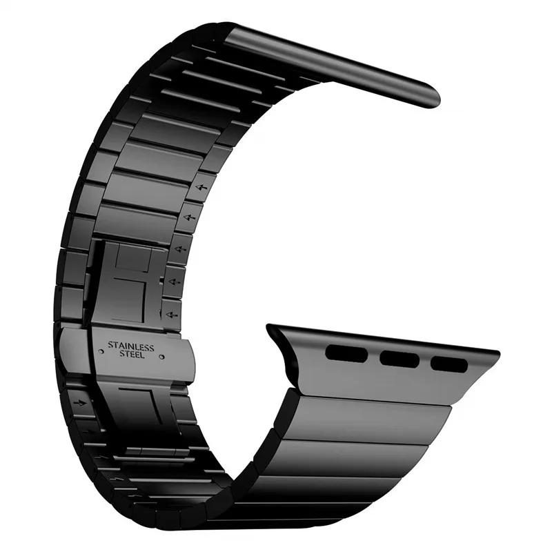 Ремешки для наручных часов Apple Watch 4 полосным 44 мм 42 мм Модернизированный Нержавеющая сталь браслет на запястье для наручных часов iWatch серии 3/2/1 38 мм 40 мм