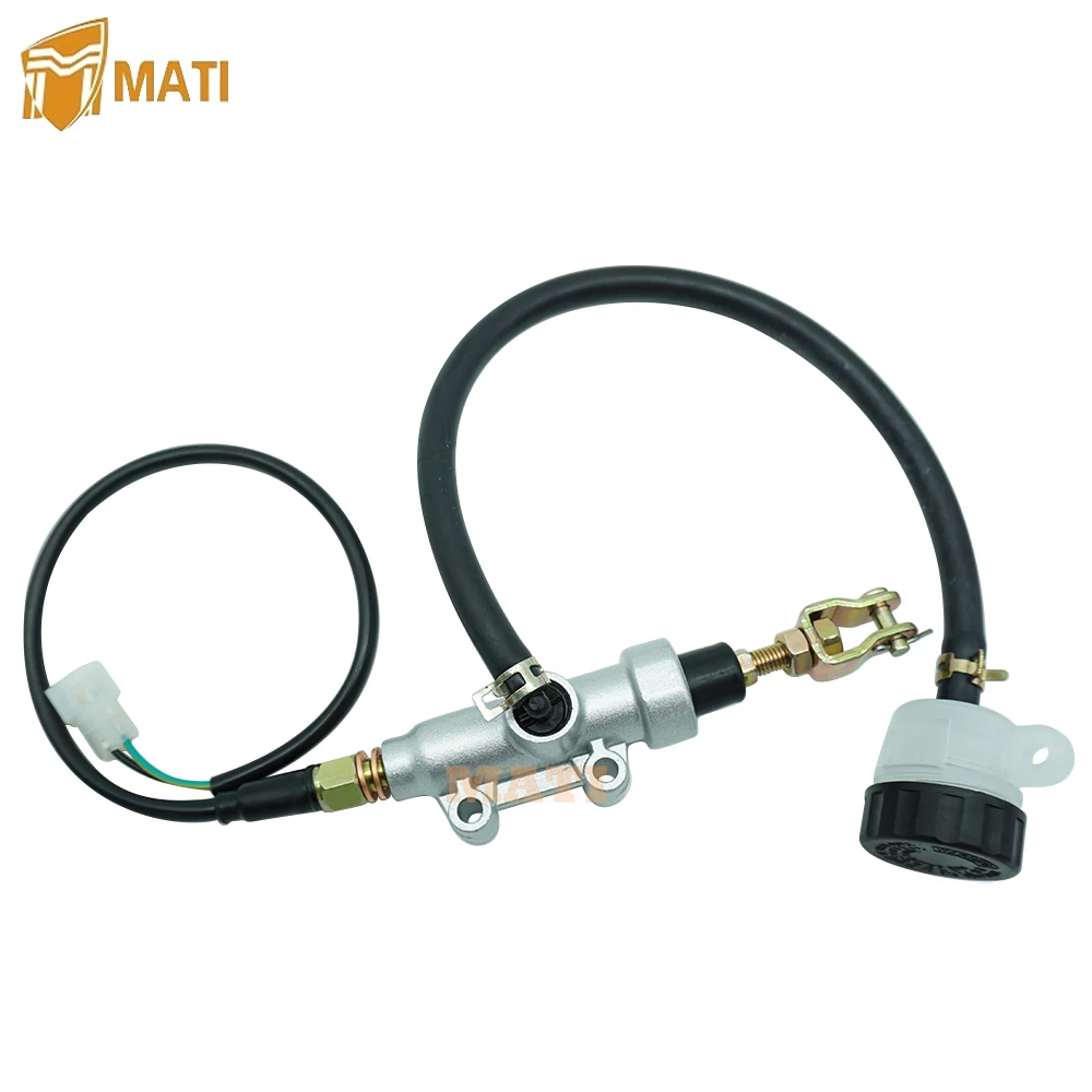 Mati Rear Foot Brake Master Cylinder Assembly with Pressure Brake Switch for Polaris ATV Outlaw 450 525 S 1910627 4010758