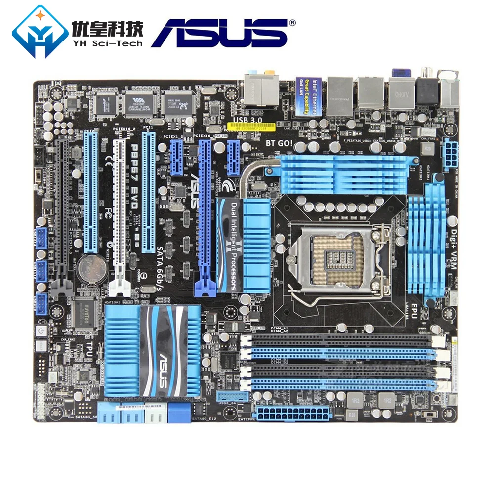 

Asus P8P67 EVO Intel P67 Original Used Desktop Motherboard Socket LGA 1155 Core i7/Core i5/Core i3 DDR3 32G ATX