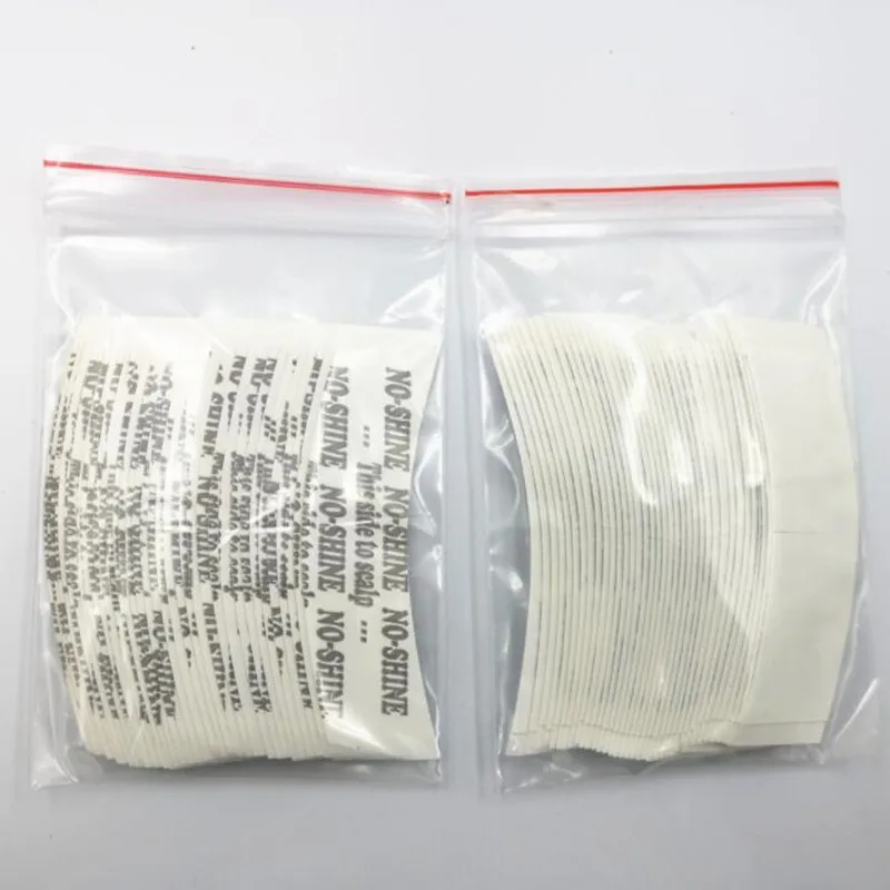 Toupee 가발용 양면 접착 테이프 C 컨투어 스트립, 빛나는 테이프 본딩 없음, 가방 당 36 개, 7.6cm x 2.2cm