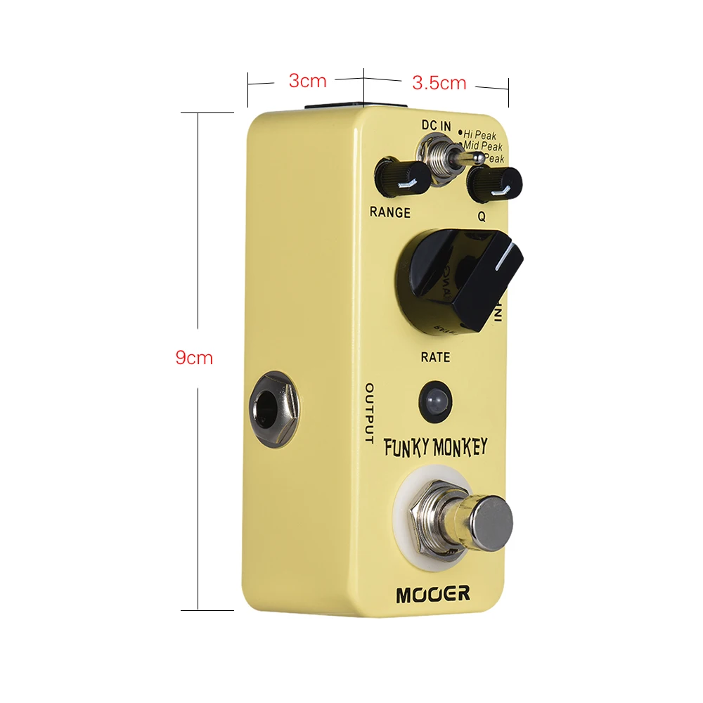 MOOER FUNKY MONKEY Авто Wah гитарный эффект педали 3 пиковых режима True Bypass полностью металлический корпус