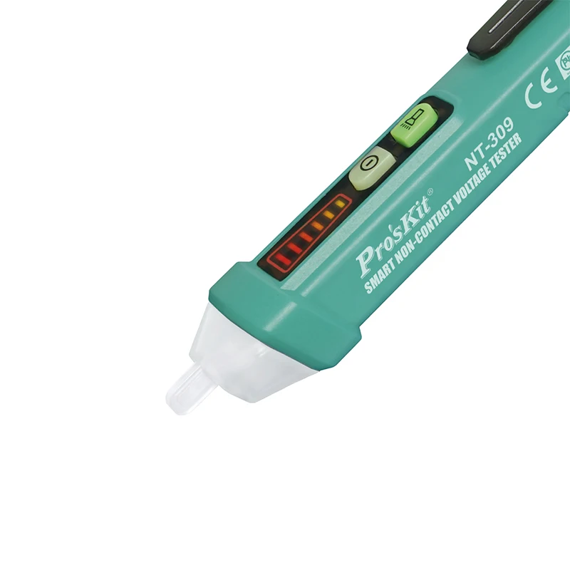 Pro'sKit NT-309-C умный тест электричества ручка Бесконтактный индукционный красный светильник+ зуммер светодиодный тест напряжения электрический карандаш