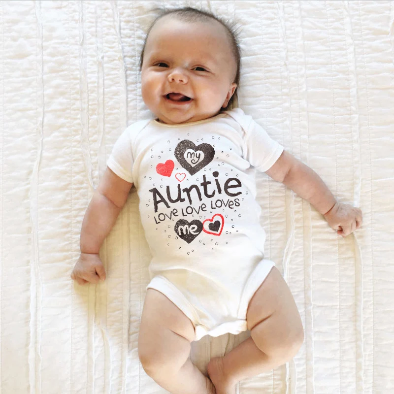 MPANDA Baby Girls Clothes Boys Newborn Aunt Uncle Bodysuit For Newborn children's jumpsuit Cotton onesie Baby Girl Romper Aunty