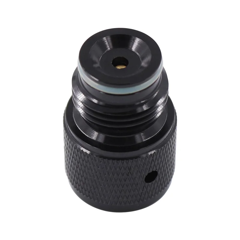 Airsource Prefilled Co2 Cartridge Cylinder to Paintball Tank Thread Adapter Description Image.This Product Can Be Found With The Tag Names 88g co2 adapter, 88g co2 cartridge cylinder, Paintball adapter, Paintball cylinders