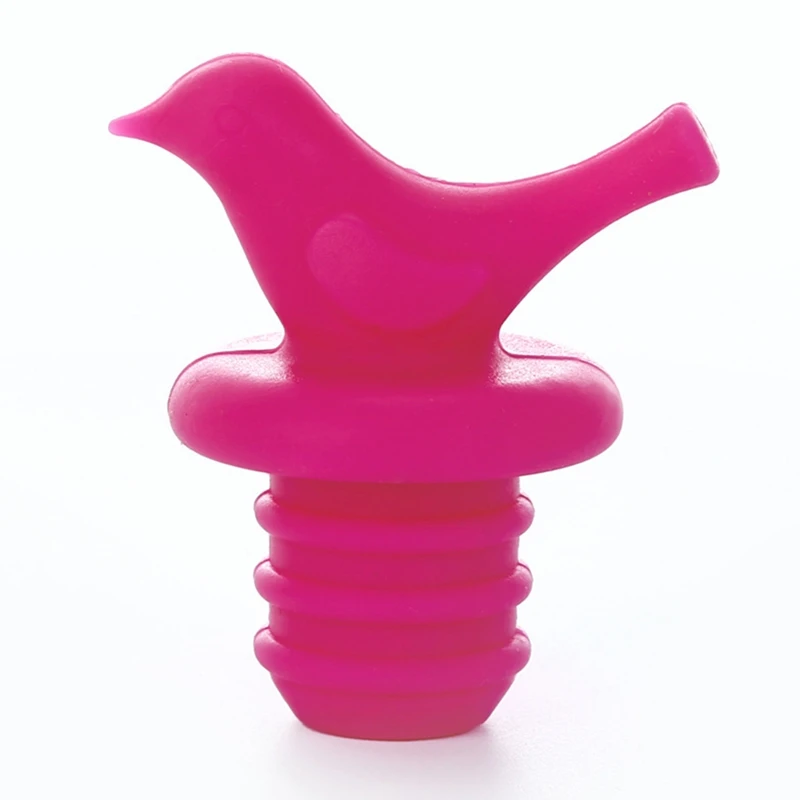 RH 1 Pcs Bottle Stopper Bottle Caps Wine Stopper Family Bar Preservation Tools Silicone Creative Bird Design Safe And Healthy - Цвет: RH
