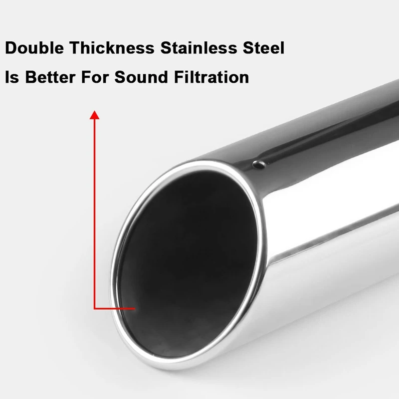 Автомобильный Стайлинг 3 дюймов нержавеющая сталь Универсальный Серебряный глушитель выхлопной наконечник