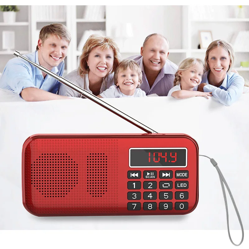 L 558 MP3 музыка Динамик Портативный Мини Автоматическое сканирование частот FM