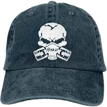 Ejiazhan7 коготь марки 392 поршневая противогаз череп ретро Регулируемая ковбойская Джинсовая Шляпа Унисекс Хип-хоп черные бейсболки