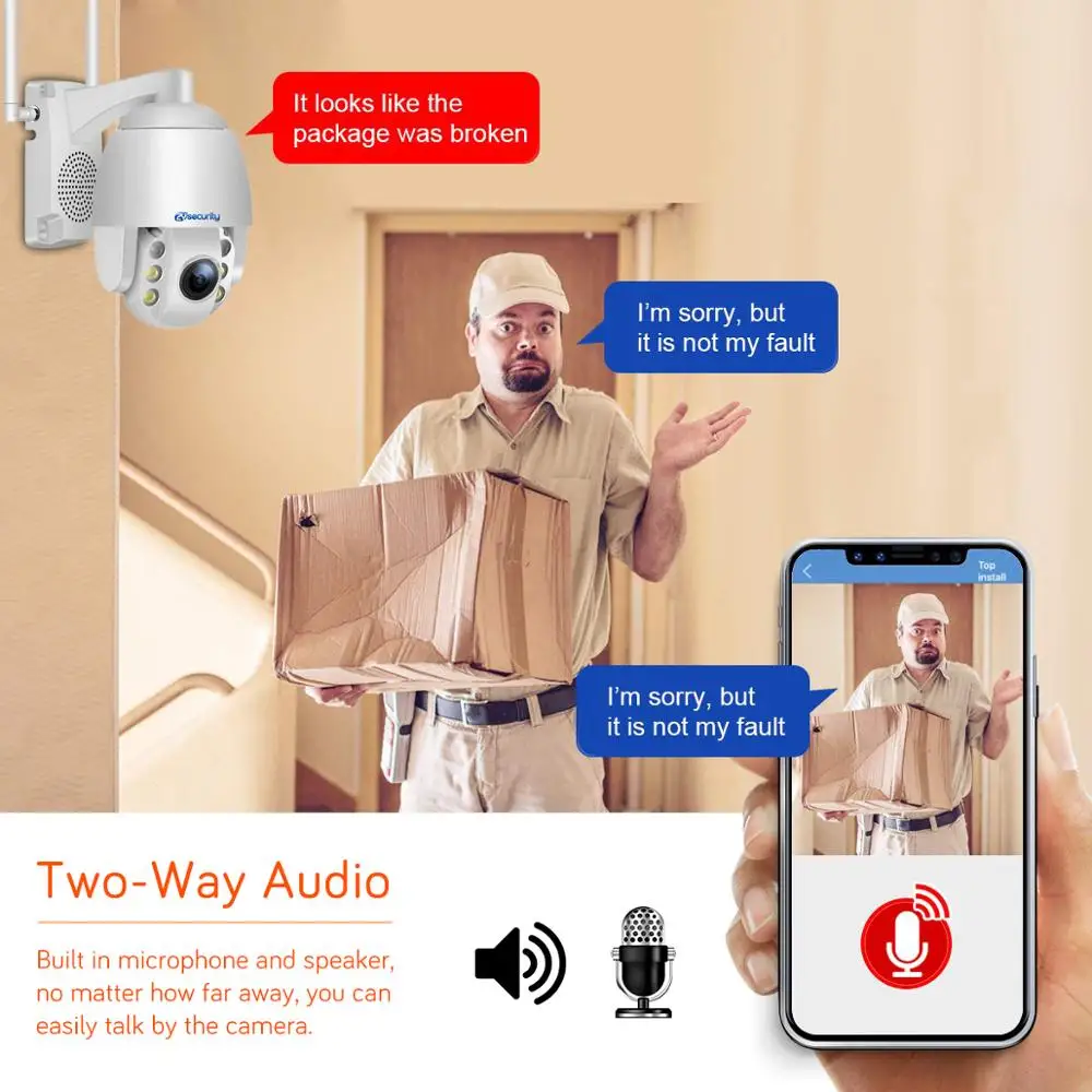  Sim Card 4g Wifi IP PTZ Camera 5x Optical Zoom Outdoor Onvif Dual Light Speed Dome Video Surveillan