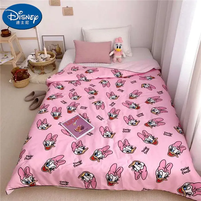 Disney Микки Минни Маус мультфильм одеяло Дональд Дак одеяло тонкое стеганое одеяло для девочек и мальчиков детская кровать дома Спальня украшение - Цвет: Цвет: желтый