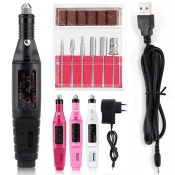 

1set Nail Drill Machine Manicure Tools Pen Carbide Milling Cutter Nail File Gel Remove Polish Tool Nails Professional Equipment