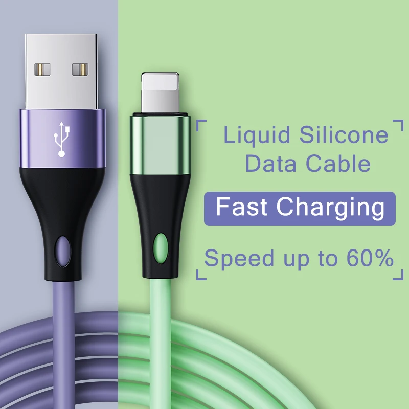USB кабель для iPhone быстрой зарядки 11 Pro Max Xs Xr X 8 7 6 6s iPad 2 шт.|Кабели мобильных