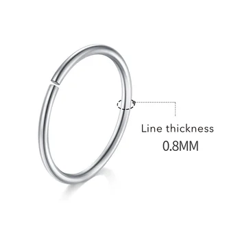 

Nose Rings 925 Silver Fake Helix Simple Piercing Body Jewelry Gold Septum Women small hoops Cartilage Party Gifts Trendy
