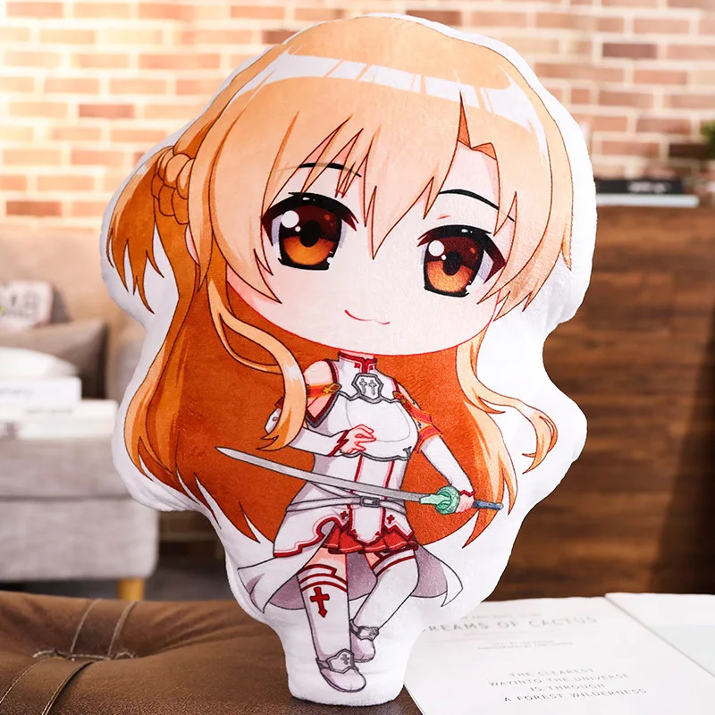 Аниме меч искусство онлайн плюшевая подушка аниме периферийная Kirigaya Kazuto Yuuki Асуна Мягкая Подушка Плюшевые игрушки хобби коллекции