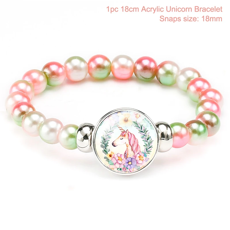 unicorn bracelet7 Браслет с единорогом, единорогом, вечерние украшения, 1 день рождения, Декор, детский Единорог, подарок на день рождения, подарок на крещение - Цвет: unicorn bracelet7