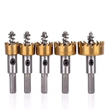 

5 Pcs HSS Hole Saw Set High Speed Steel HSS Drill Bit for Metal Wood Plastic Board 16mm-30mm HSS Drill Bit-30