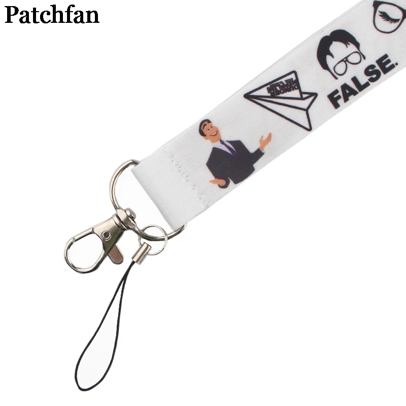20pcs/lot Patchfan the office tv show Tags Strap Neck Lanyards for keys ID Card Pass Phone USB badge holder DIY Hang Rope A2280