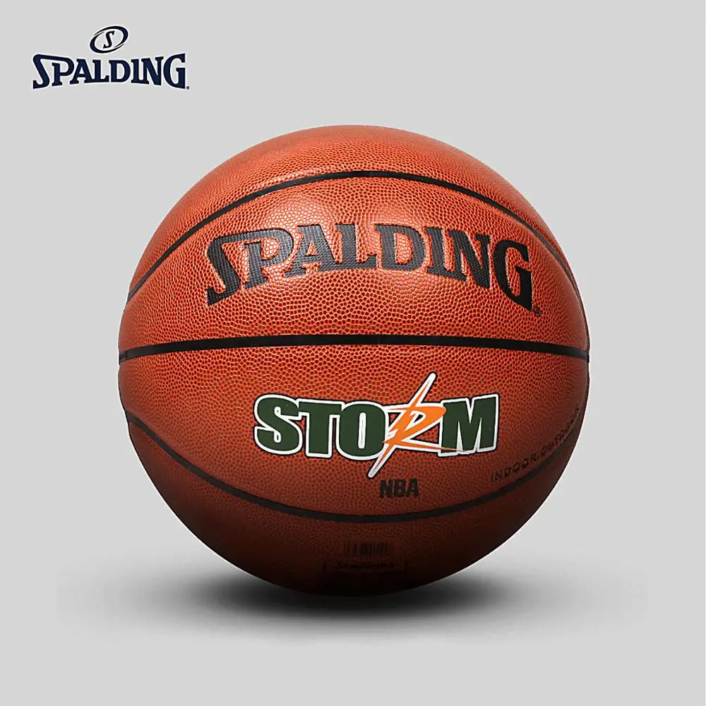 SPALDING баскетбольный надувной тренировочный матч мяч 7-го размера PU материал Крытый Открытый Взрослый шторм 74-413