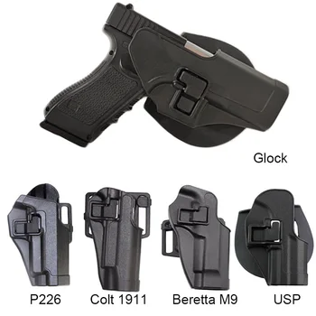 

Tactical Airsoft Pistol Gun Holster For Glock 17 19 Beretta M92 USP Colt 1911 P226 Gun Holster Belt Bag Case Hunting Accessories