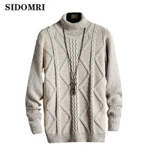 New Autumn Winter Thick Sweater Men Turtleneck Slim Fit Knitting Men's Warm Christmas Sweaters And Top Quality Pullover Men