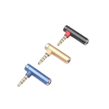 

New 90 Degree Right Angled 3.5MM Male To Female Audio Converter Adapter Connector L Type Stereo Earphone Microphone Jack Plug