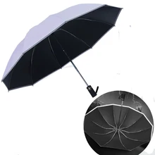 Автоматический зонт женский складной обратный Зонт женский защита от ультрафиолета, от солнца Зонт черное покрытие мужской бизнес Автомобильная Солнцезащитная пленка