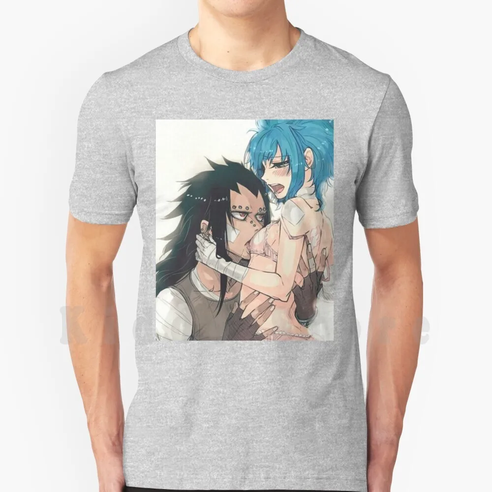 Gajeel любовь футболка хлопок мужчины Diy печати крутой тройник Фея Хвост Люси хвост