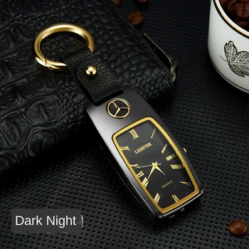 

Top Watch lighter Keychain lighter Small flashlight lighter multi-function USB charging windproof cigarette electronic lighter