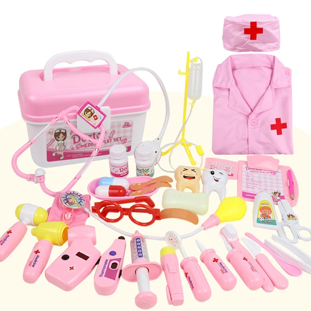 Kids Doctor Toys Role Playing Games Set Dentist Toys Hospital Pretend Play Medical Kit Nurse Bag Toys For Children Best Gift 2