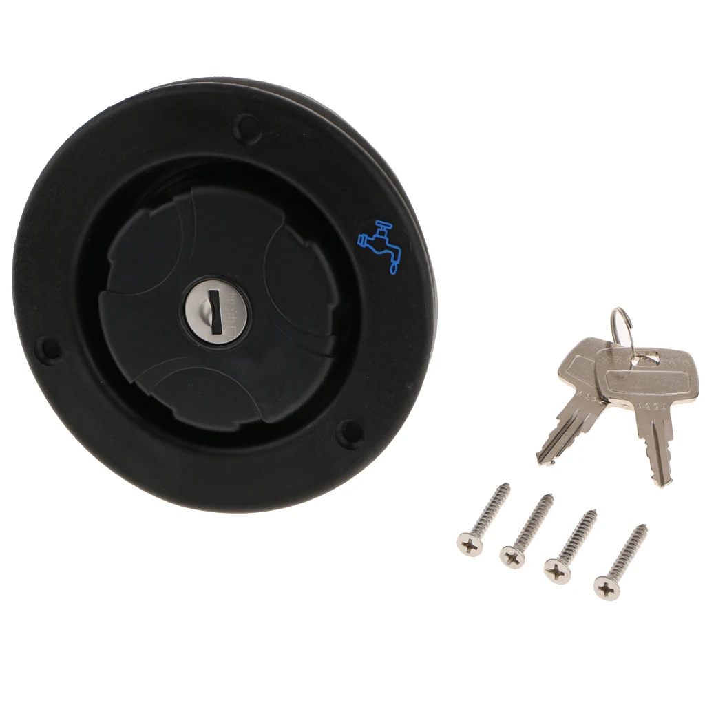 Safety Lockable Fuel Gas Cover Petrol Diesel Filler Anti Theft Tank Cap for RV Camper Trailer